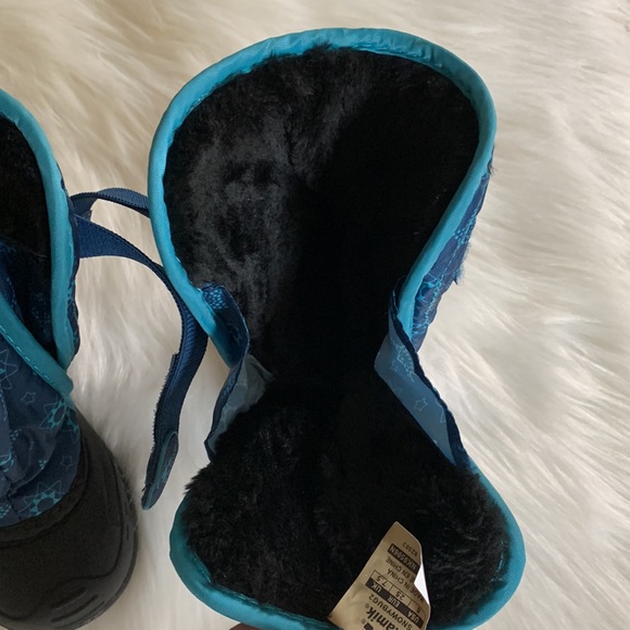 Kamik Snow Bug Blue and Black Velcro Strap Toddler Snow Boot - Picture 10 of 12